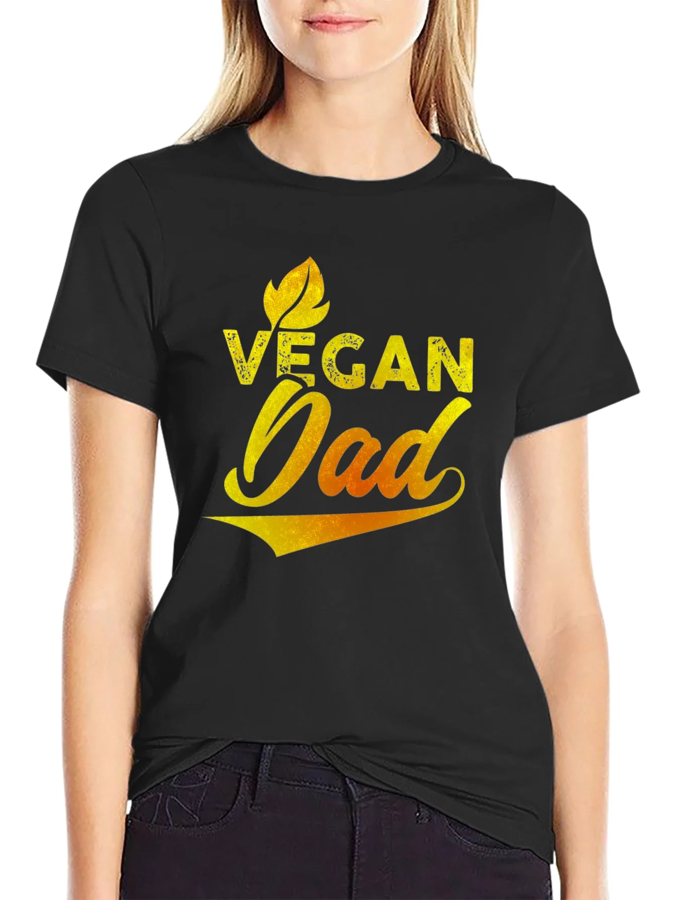 Rebbecca Vegan Dad Graphic Tee - Black T-Shirt