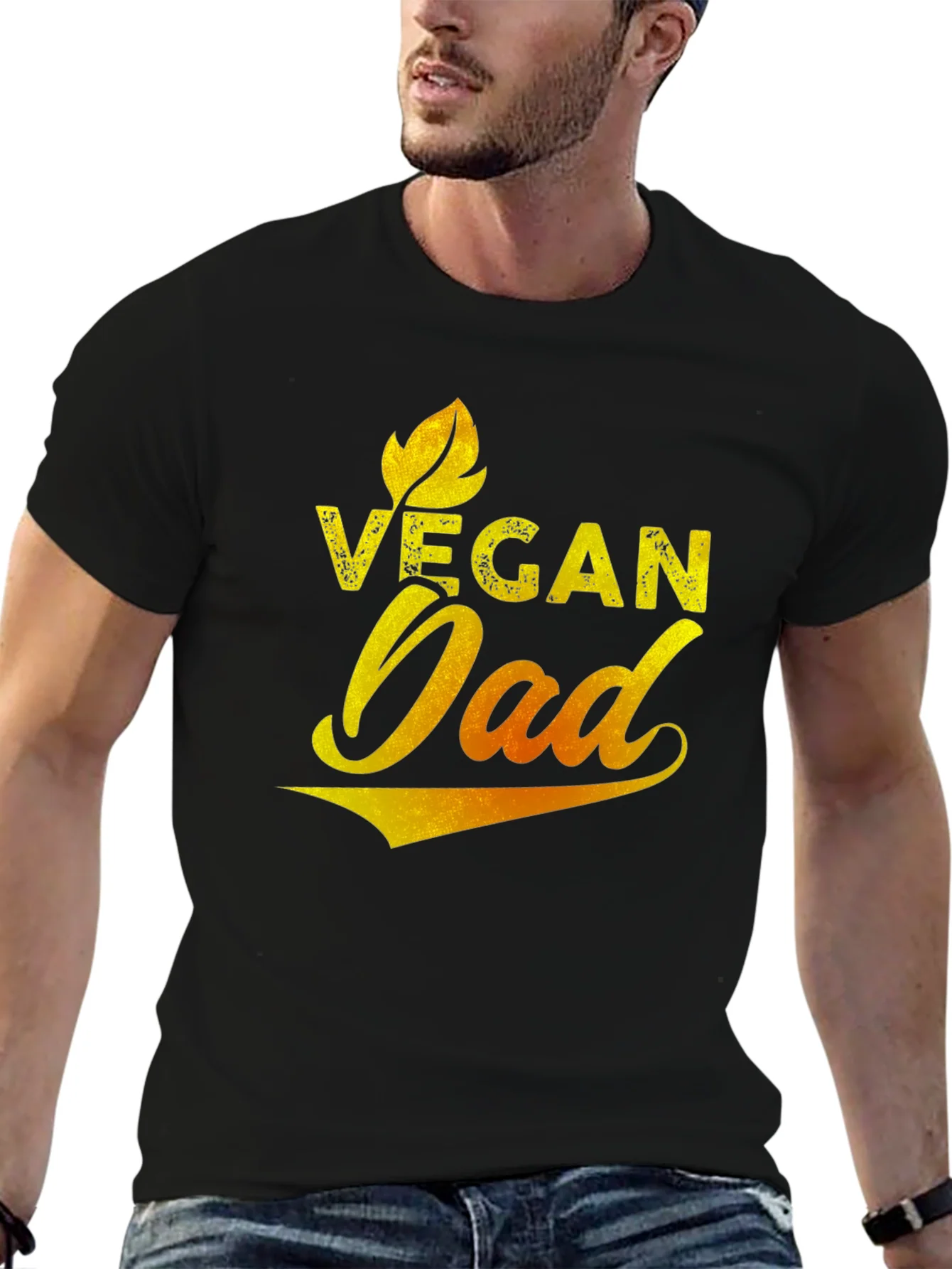 Rebbecca Vegan Dad Graphic Tee - Black T-Shirt