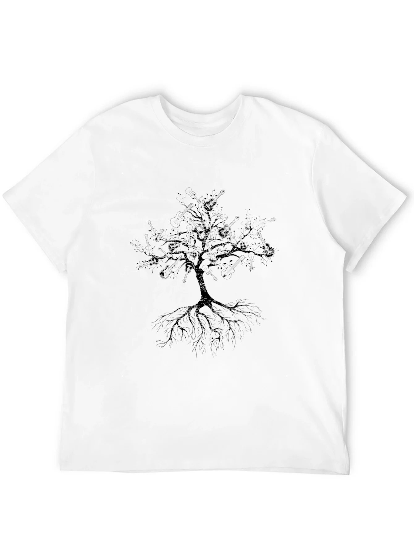 Camiseta Negra ¨¢rbol de Guitarras ¨²nica