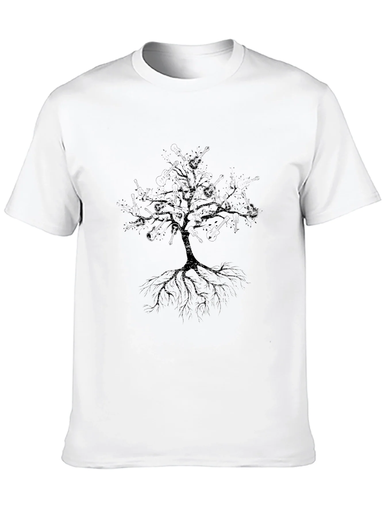 Camiseta Negra ¨¢rbol de Guitarras ¨²nica