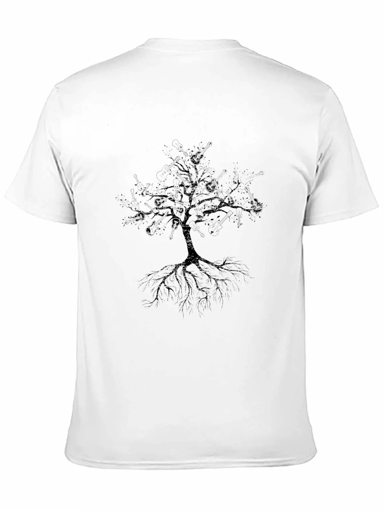 Camiseta Negra ¨¢rbol de Guitarras ¨²nica