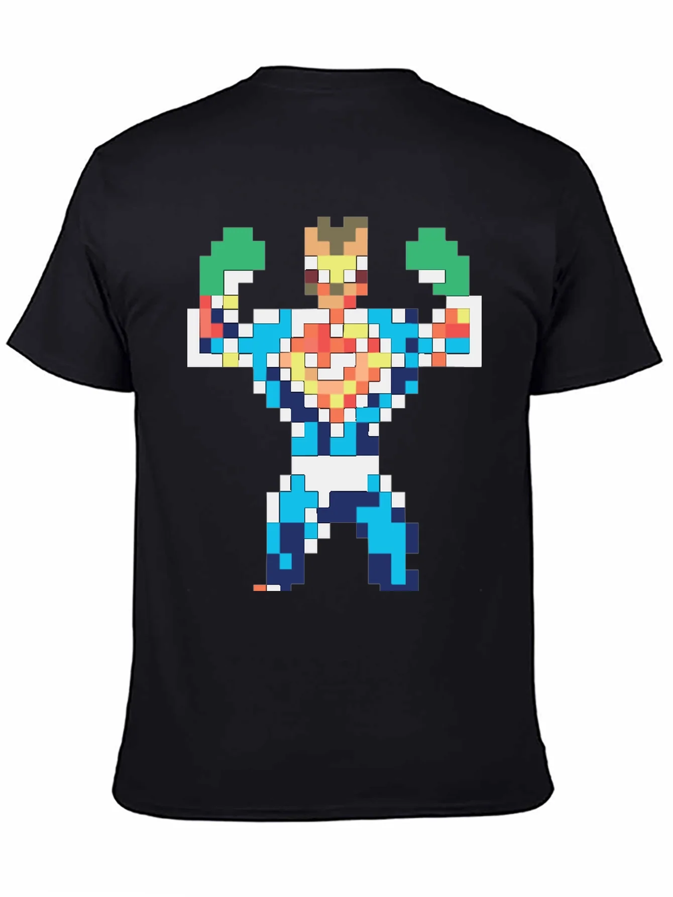 Rebbecca Pixelated Hero Graphic T-Shirt - Retro Gaming Style