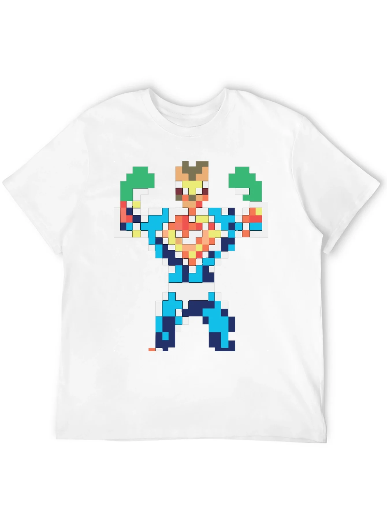 Rebbecca Pixelated Hero Graphic T-Shirt - Retro Gaming Style