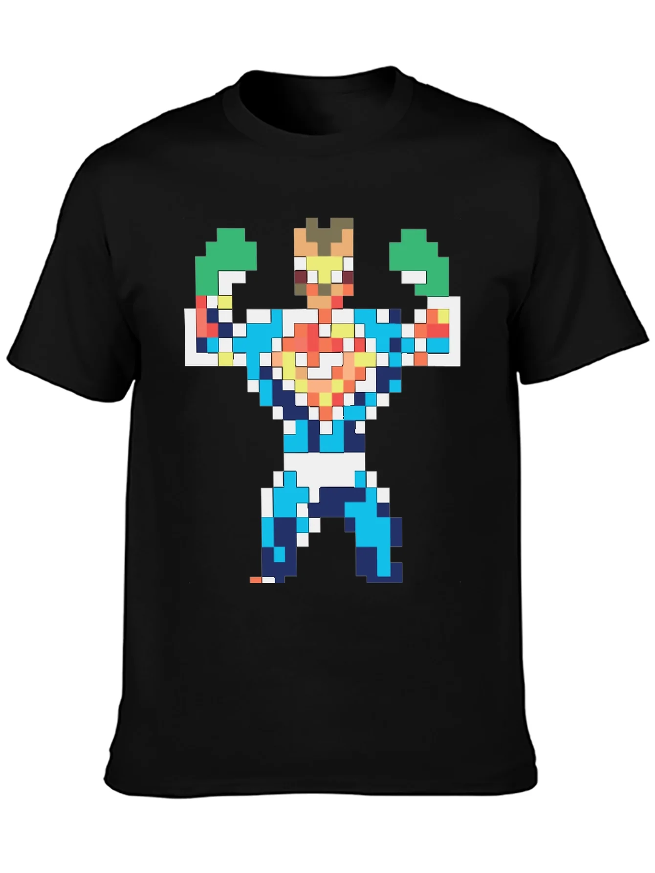 Rebbecca Pixelated Hero Graphic T-Shirt - Retro Gaming Style