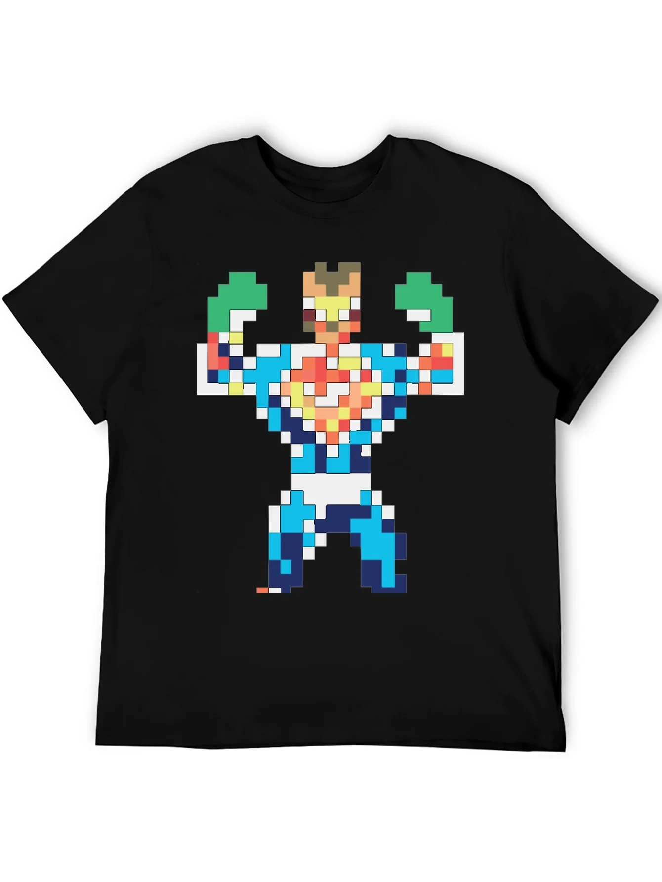 Rebbecca Pixelated Hero Graphic T-Shirt - Retro Gaming Style