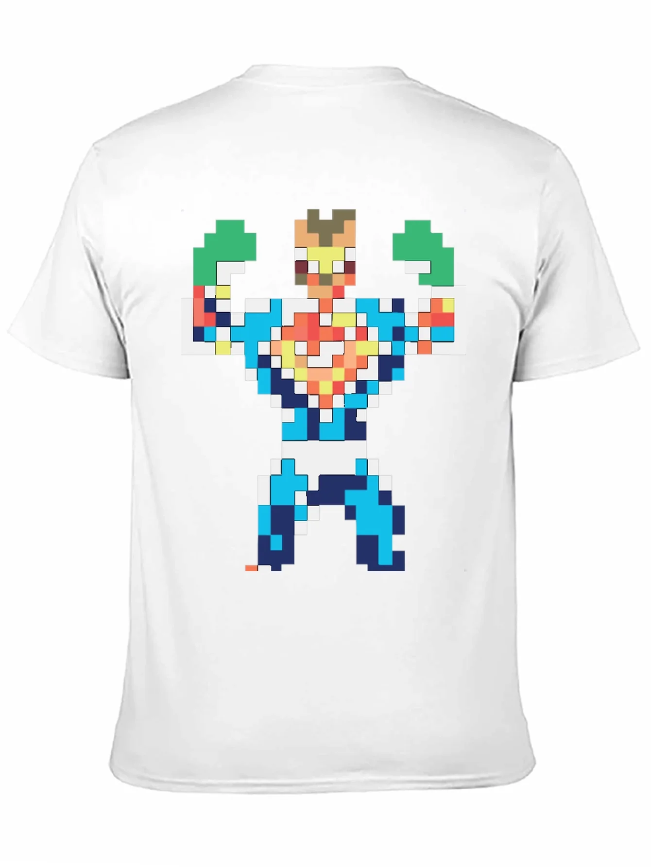 Rebbecca Pixelated Hero Graphic T-Shirt - Retro Gaming Style