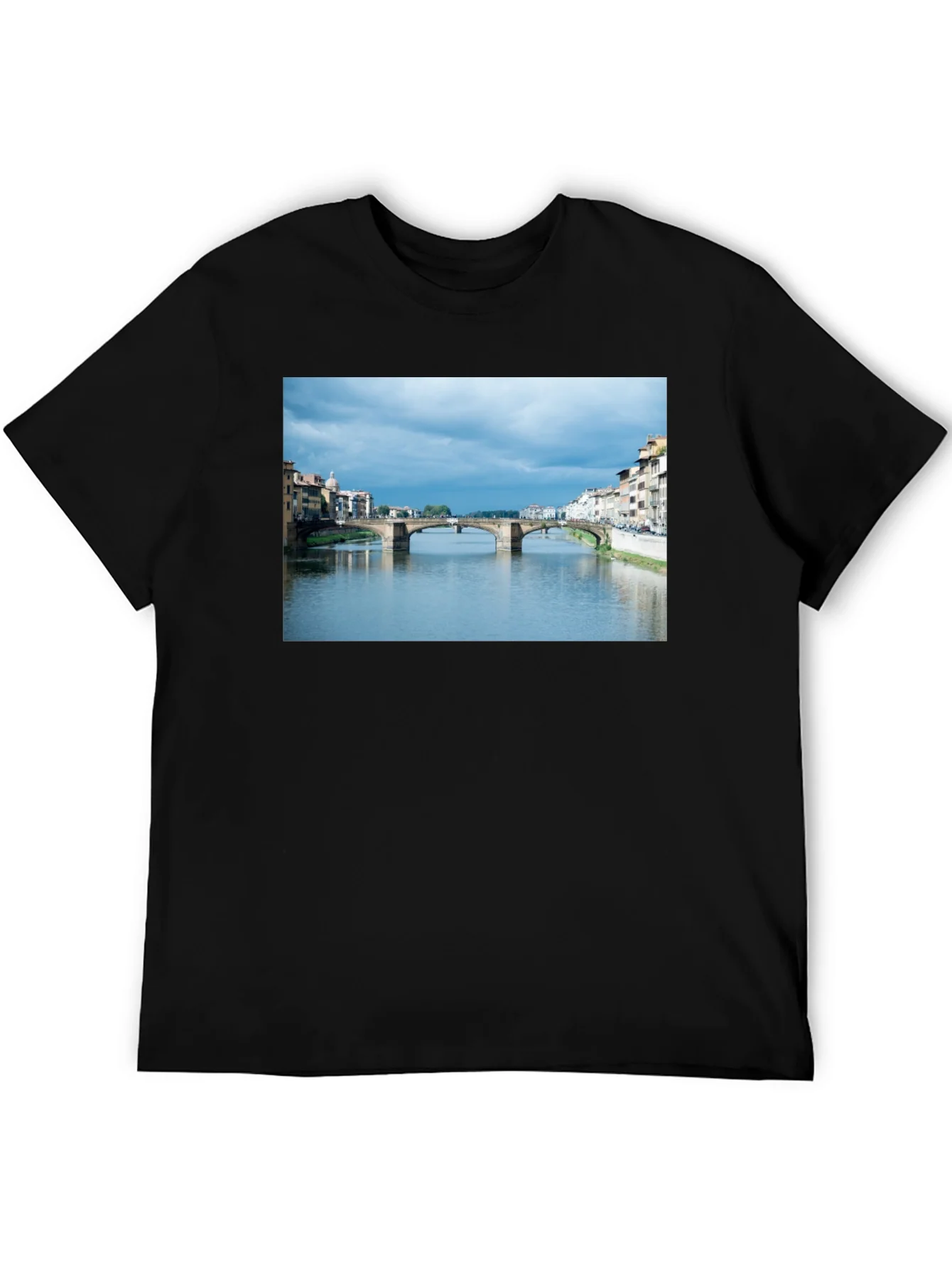 Camiseta Negra con Vista a Florencia