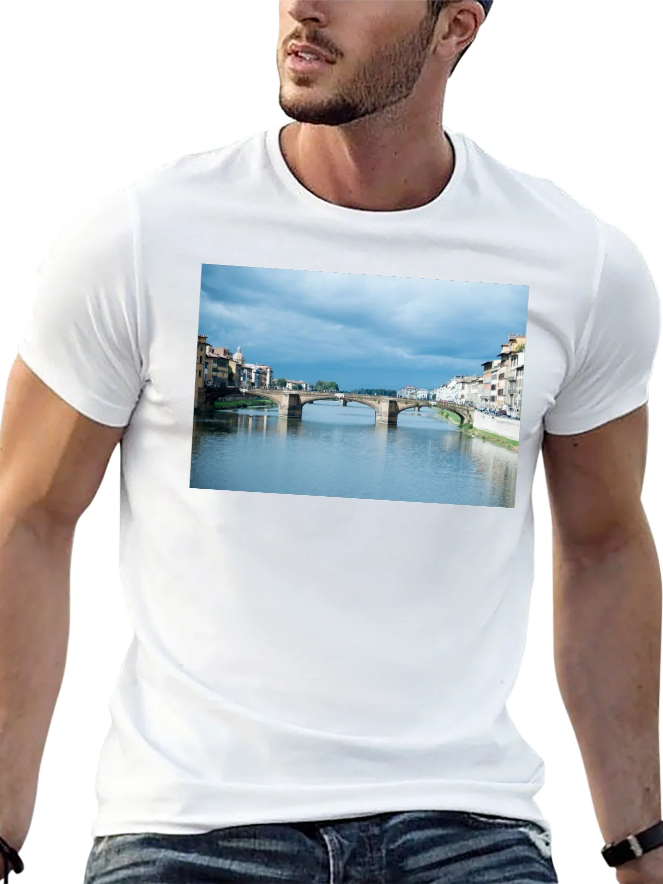 Camiseta Negra con Vista a Florencia