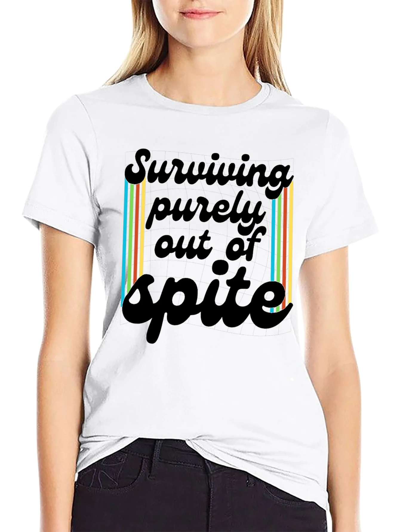 Rebbecca Surviving Spite T-Shirt - Black Casual Tee