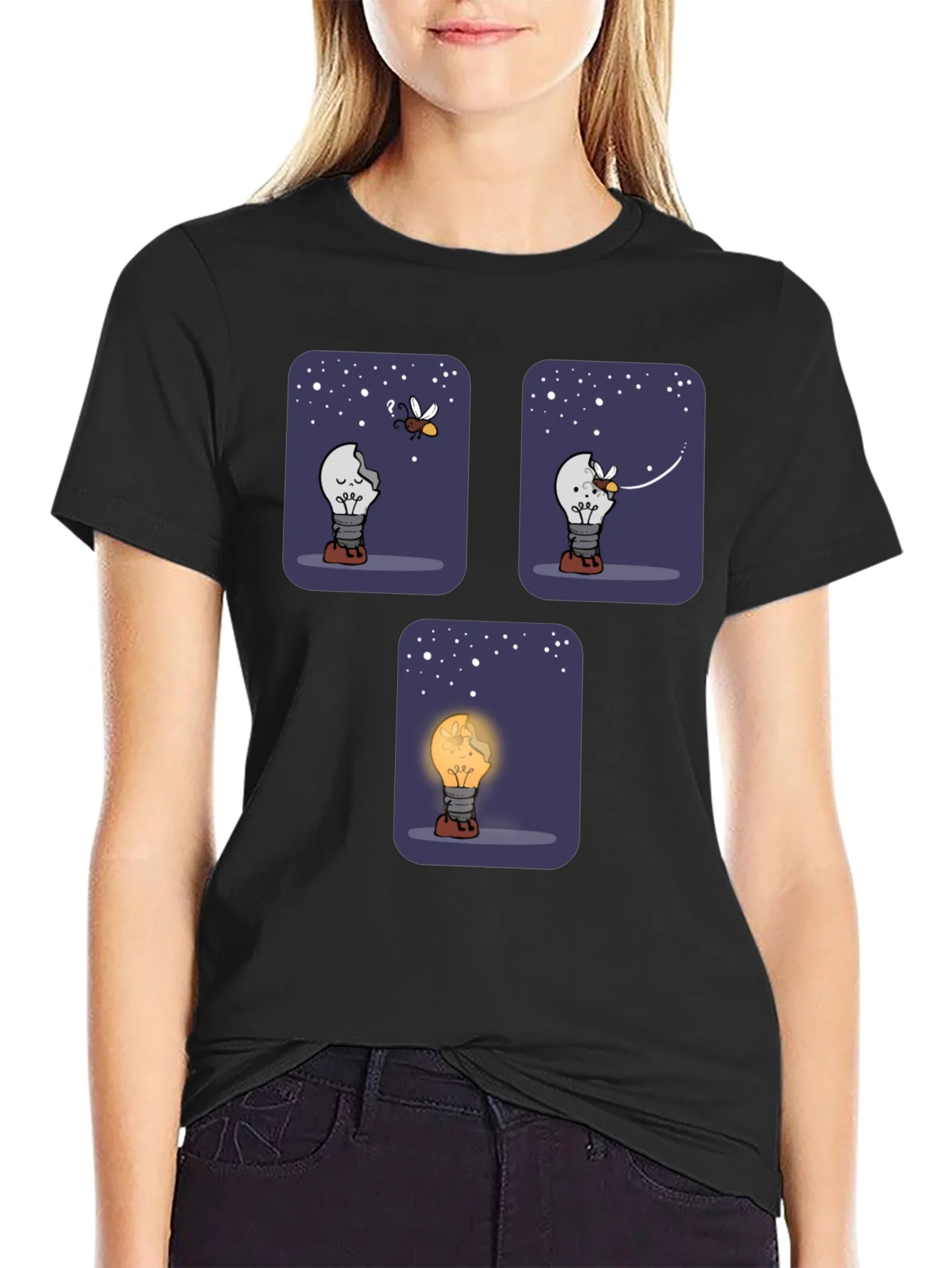 Rebbecca Funny Lightbulb T-Shirt