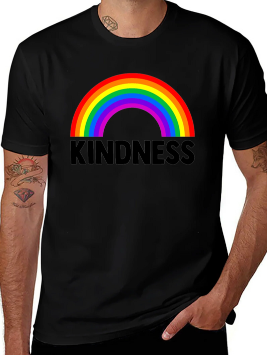 Rebbecca Kindness Rainbow Graphic Tee - Black