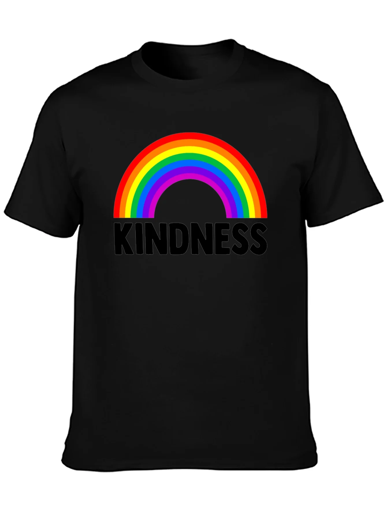 Rebbecca Kindness Rainbow Graphic Tee - Black