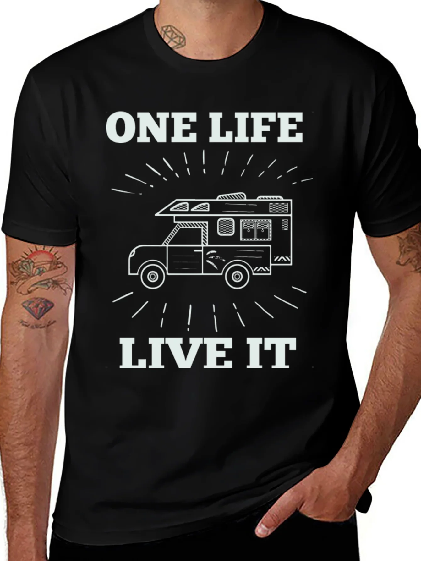 Rebbecca One Life Live It Camper Van Graphic T-Shirt