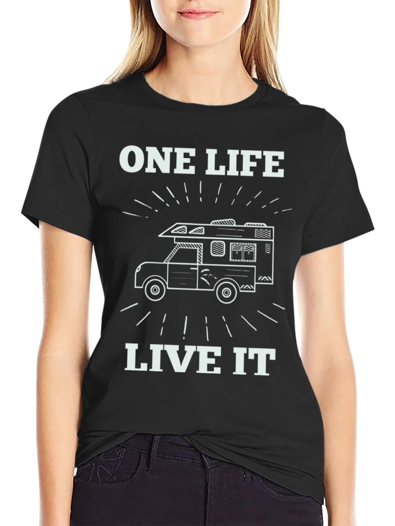 Rebbecca One Life Live It Camper Van Graphic T-Shirt