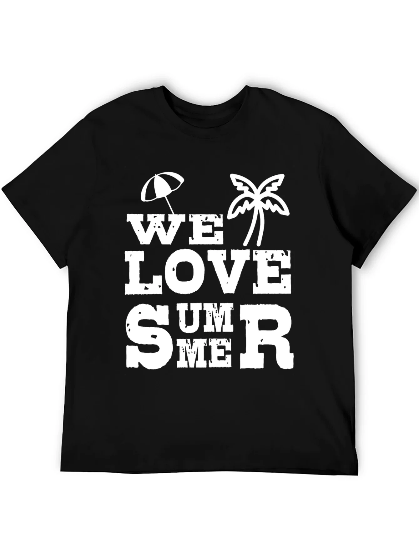 Camiseta Negra con Dise?o Veraniego We Love Summer
