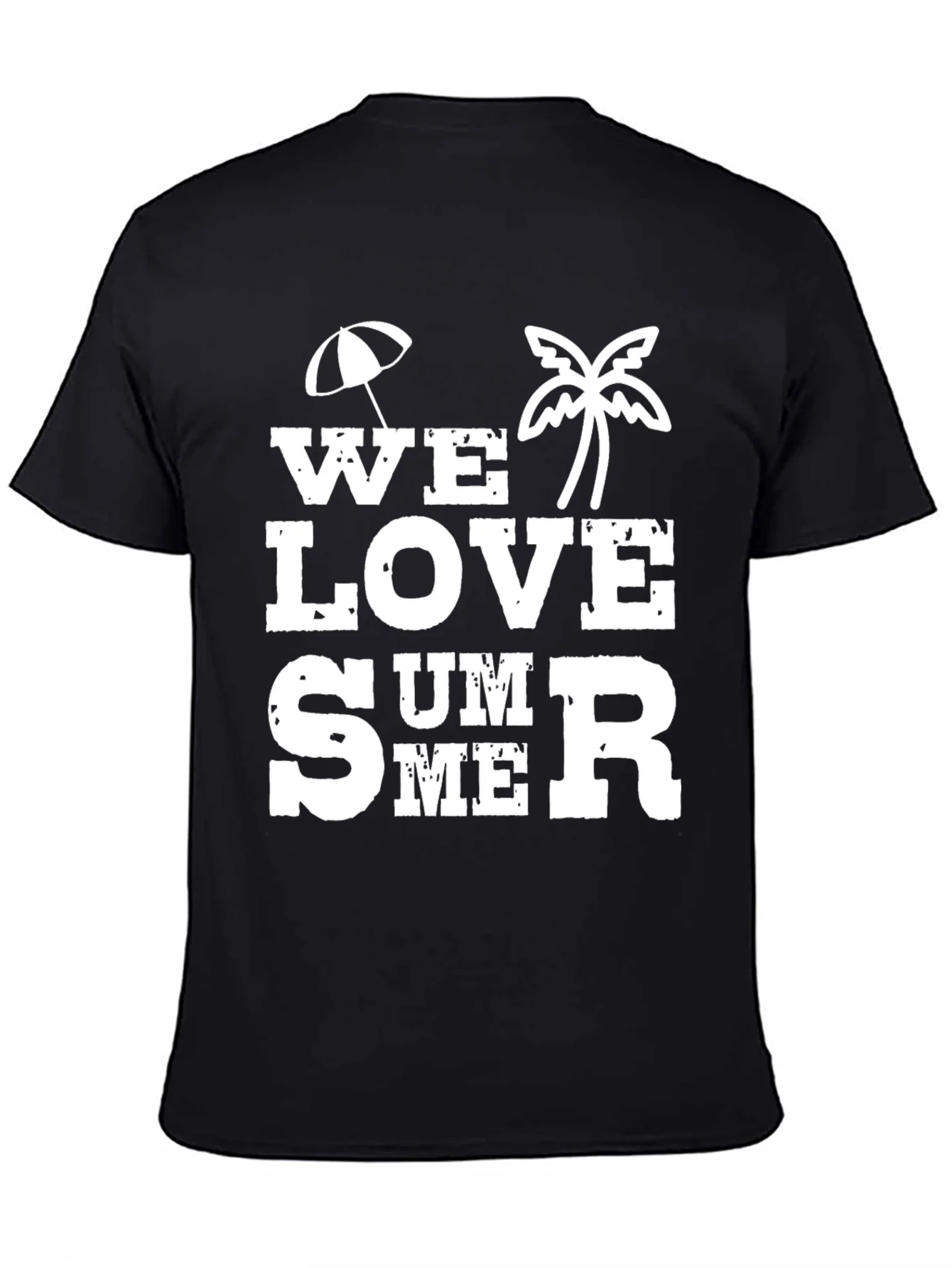 Camiseta Negra con Dise?o Veraniego We Love Summer