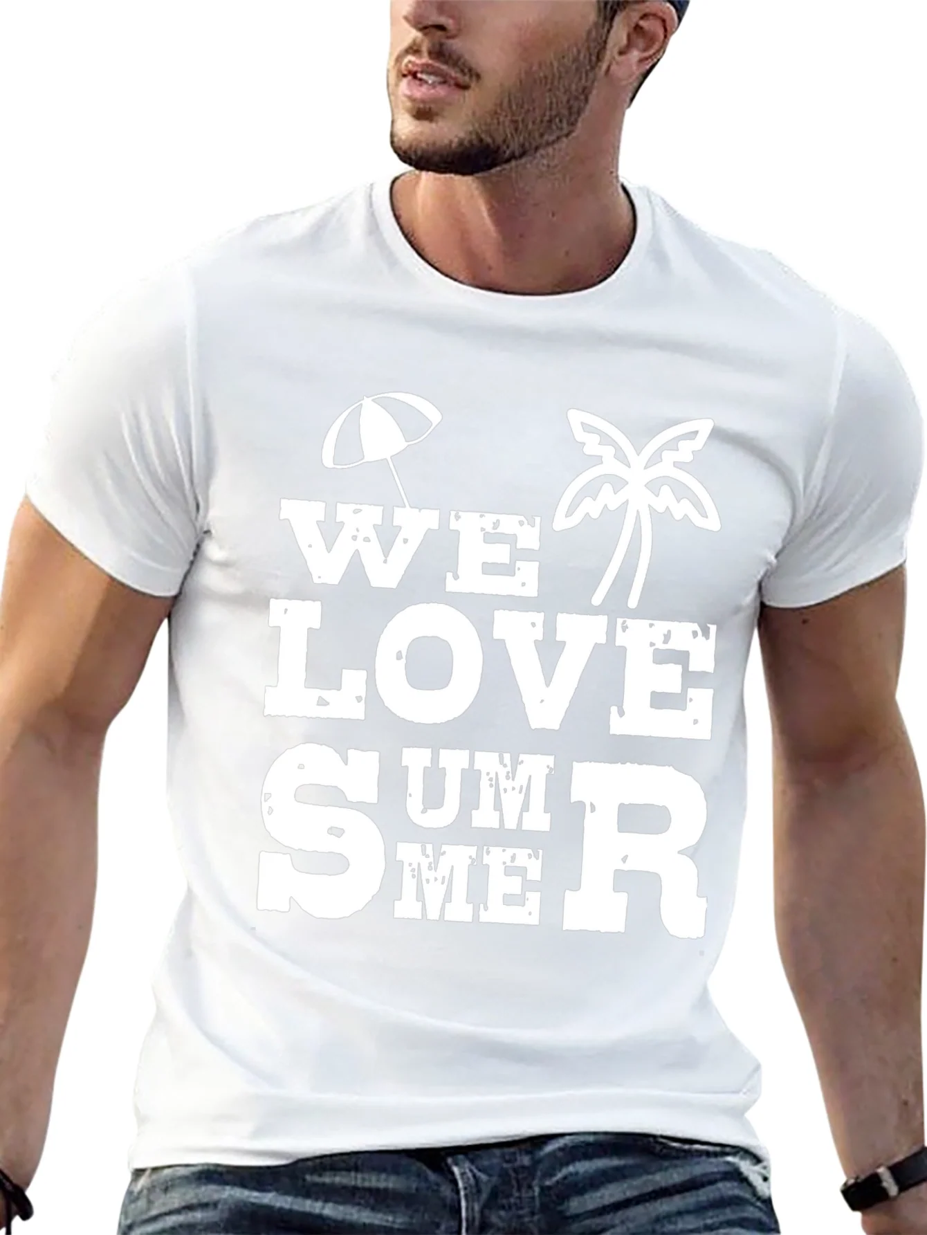 Camiseta Negra con Dise?o Veraniego We Love Summer