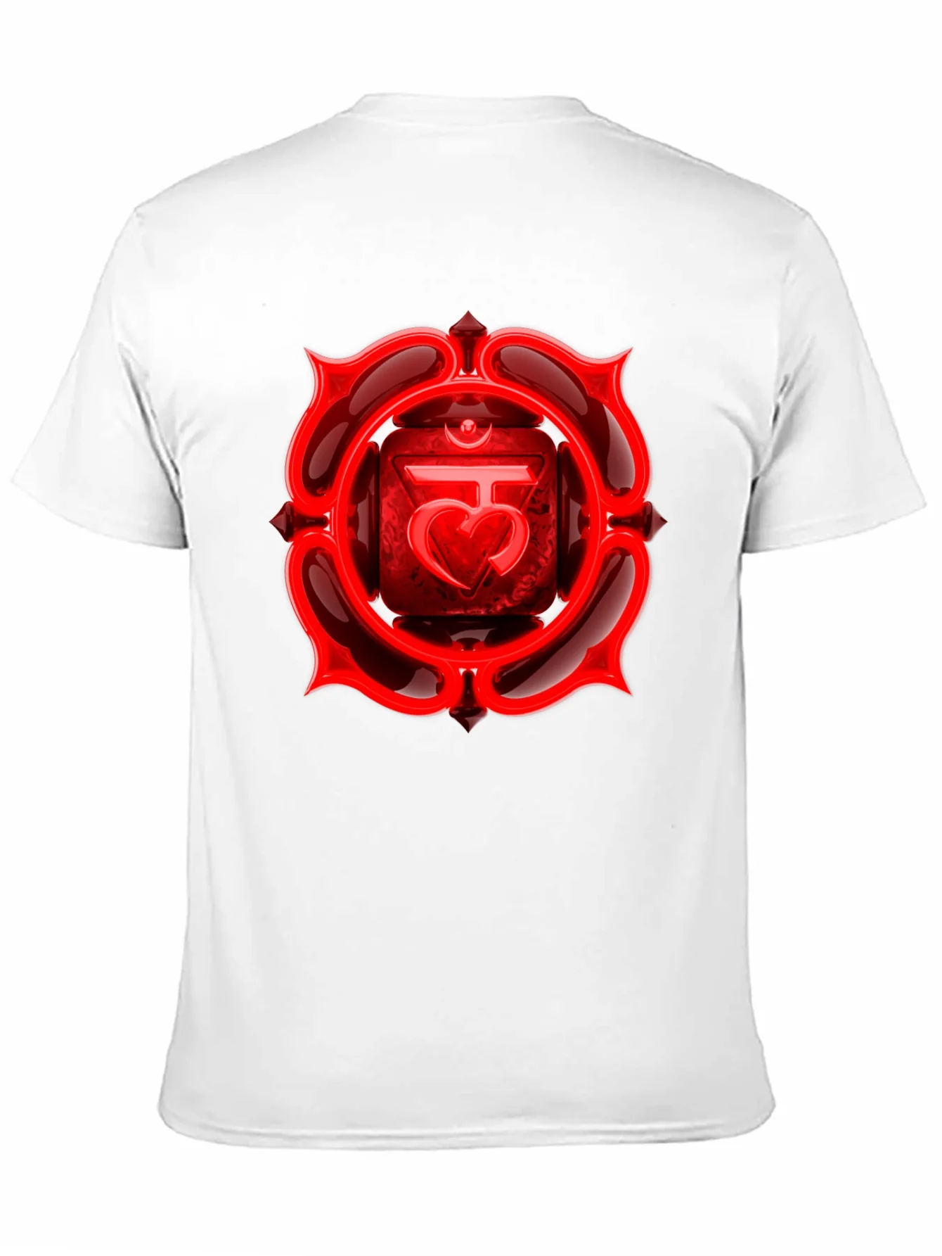 Camiseta Negra Chakra Ra¨ªz Rojo