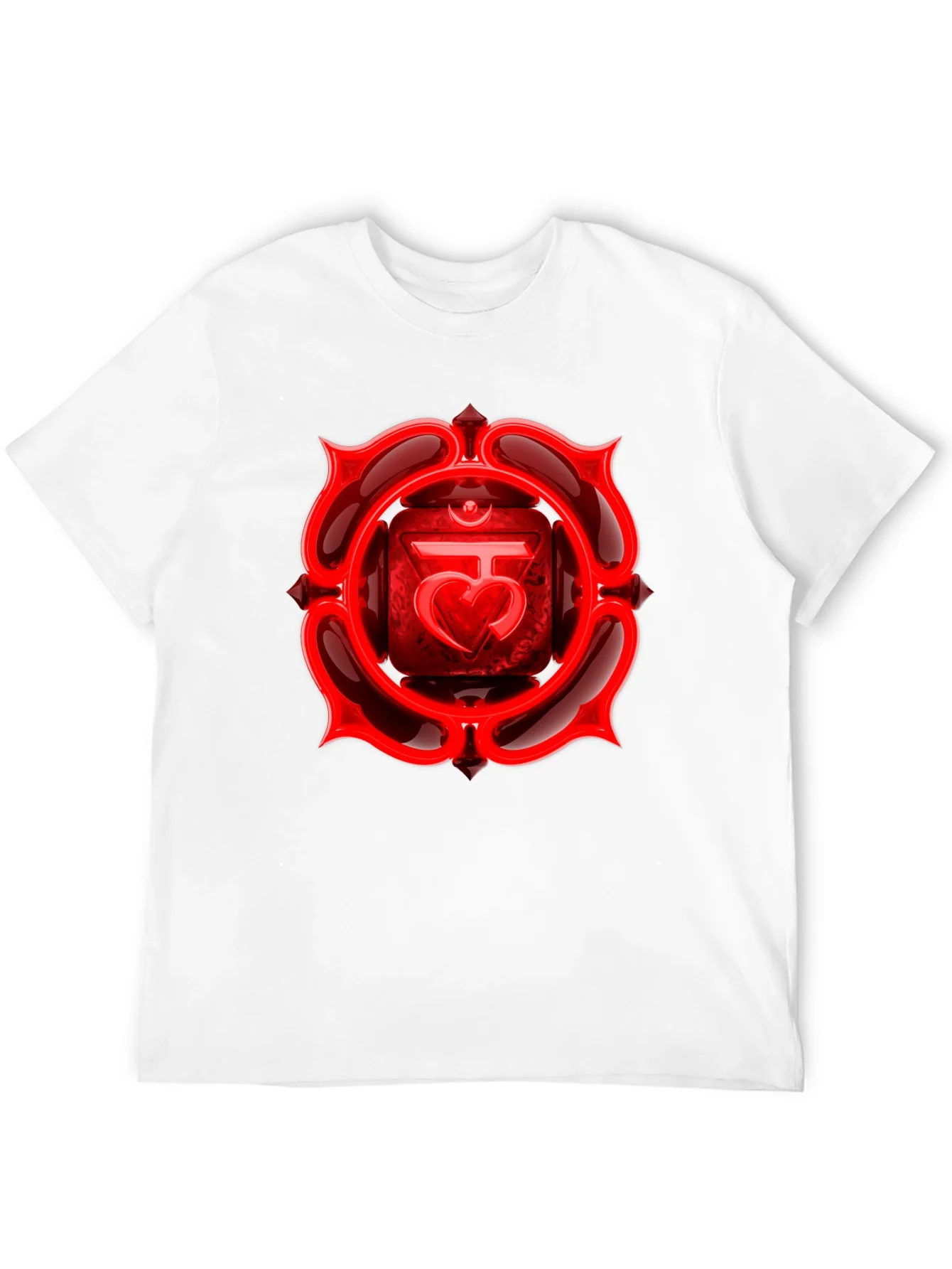 Camiseta Negra Chakra Ra¨ªz Rojo
