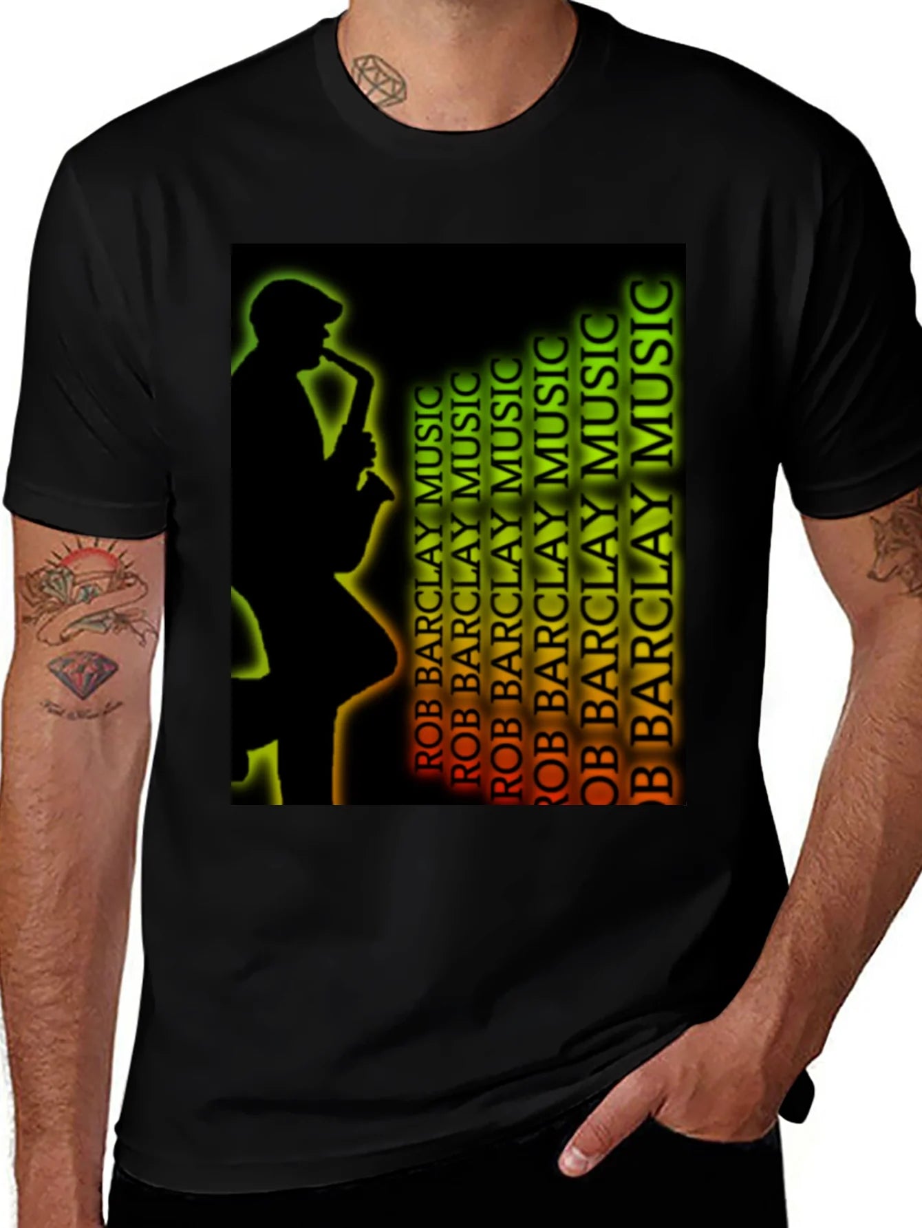 Camiseta Negra M¨²sica Jazz