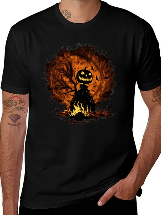Rebbecca Halloween Pumpkin Head Black T-Shirt