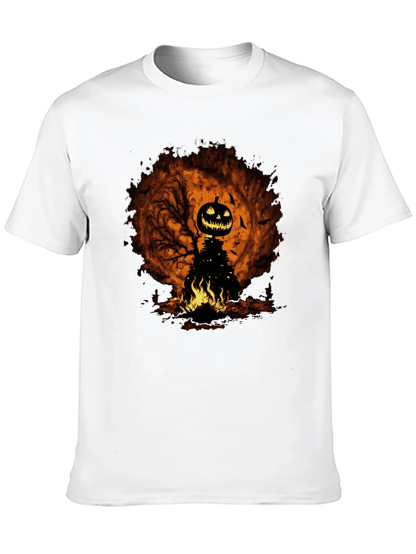 Rebbecca Halloween Pumpkin Head Black T-Shirt