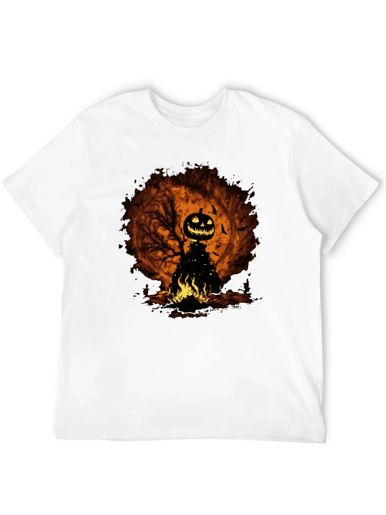 Rebbecca Halloween Pumpkin Head Black T-Shirt