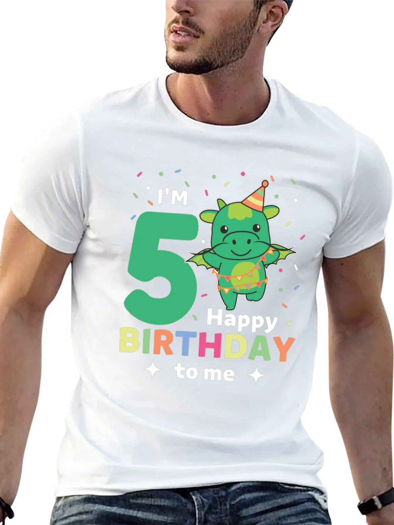 Rebbecca Im 5 Happy Birthday To Me Black T-Shirt