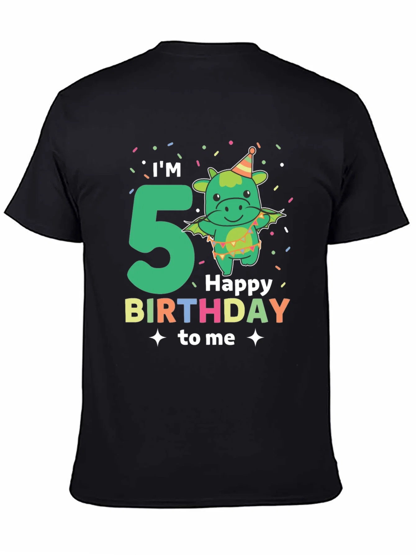 Rebbecca Im 5 Happy Birthday To Me Black T-Shirt