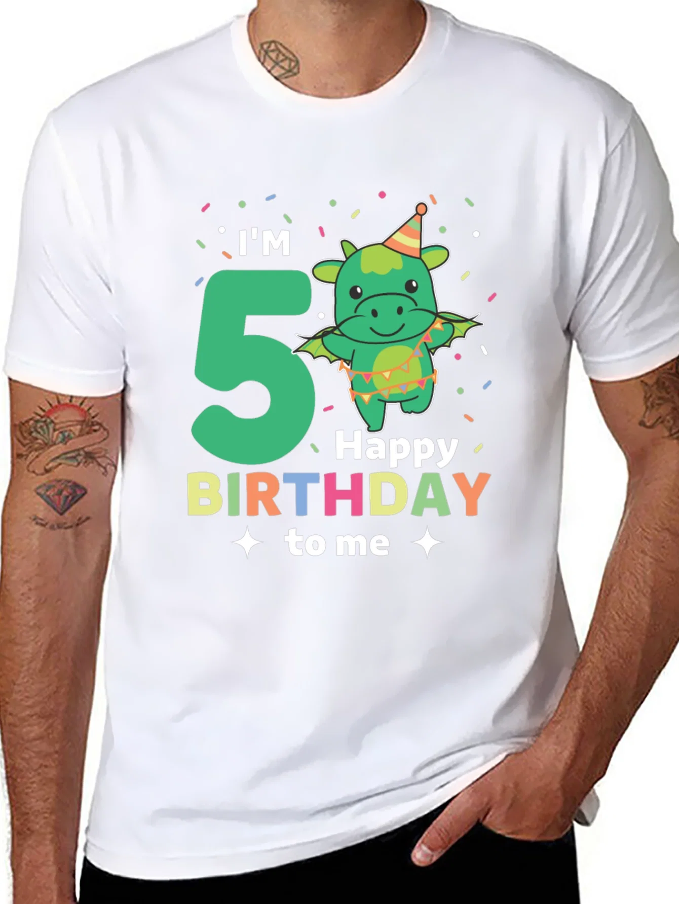 Rebbecca Im 5 Happy Birthday To Me Black T-Shirt