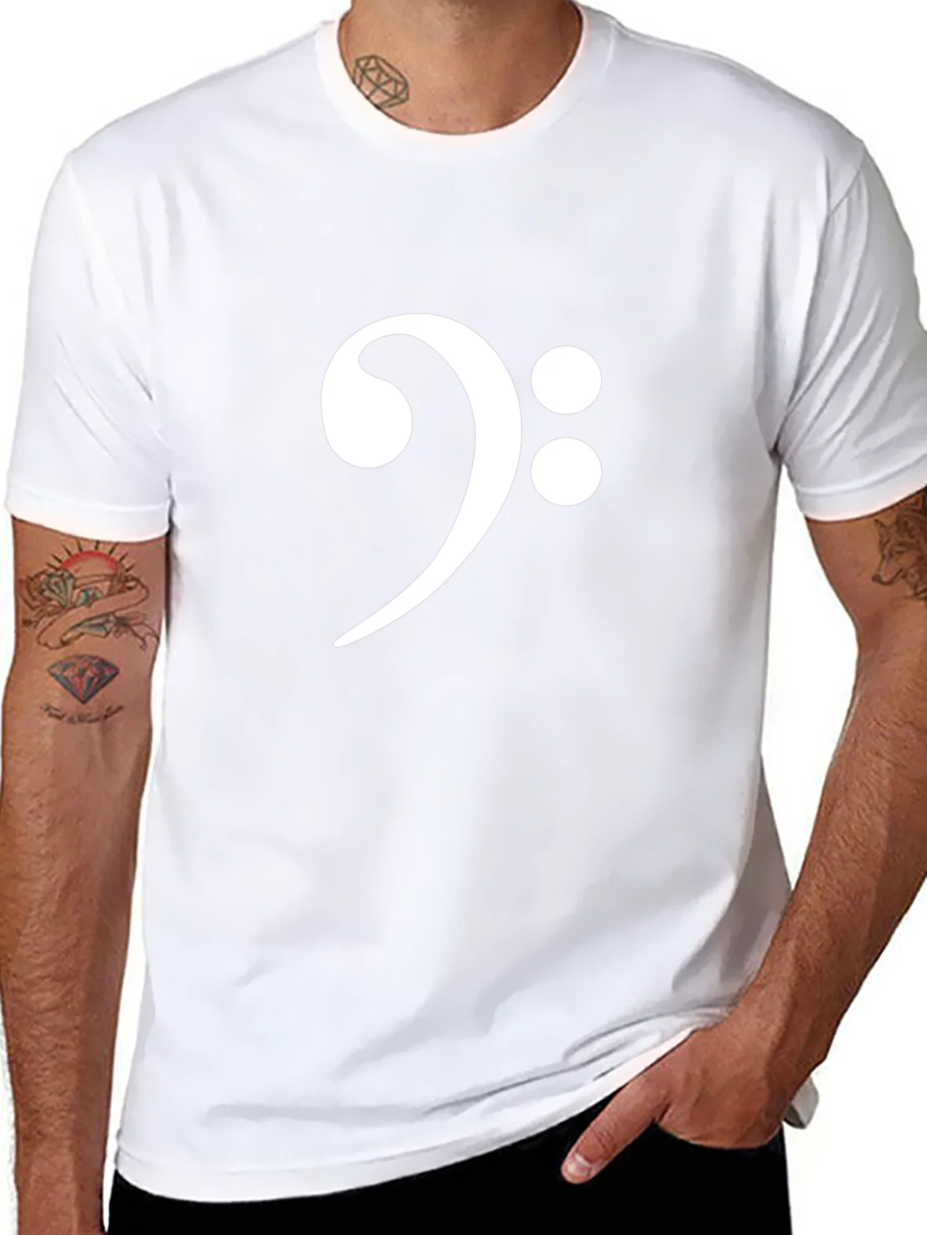 Rebbecca Bass Clef T-Shirt - Music Lover Tee