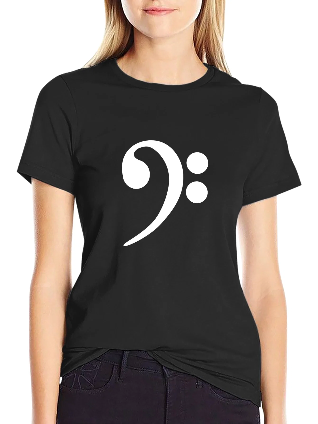 Rebbecca Bass Clef T-Shirt - Music Lover Tee