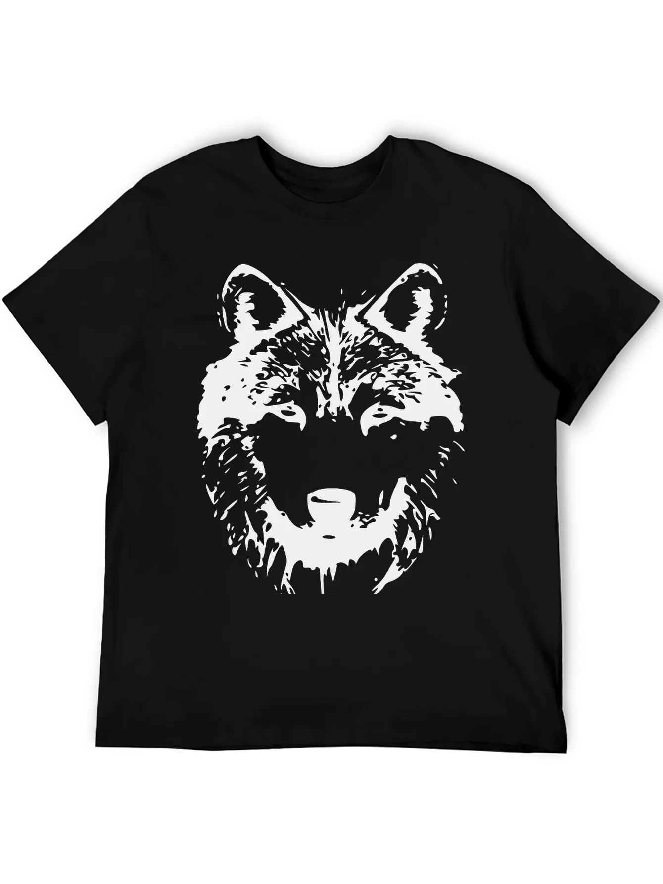 Rebbecca Wolf Graphic Tee - Black Crew Neck T-Shirt