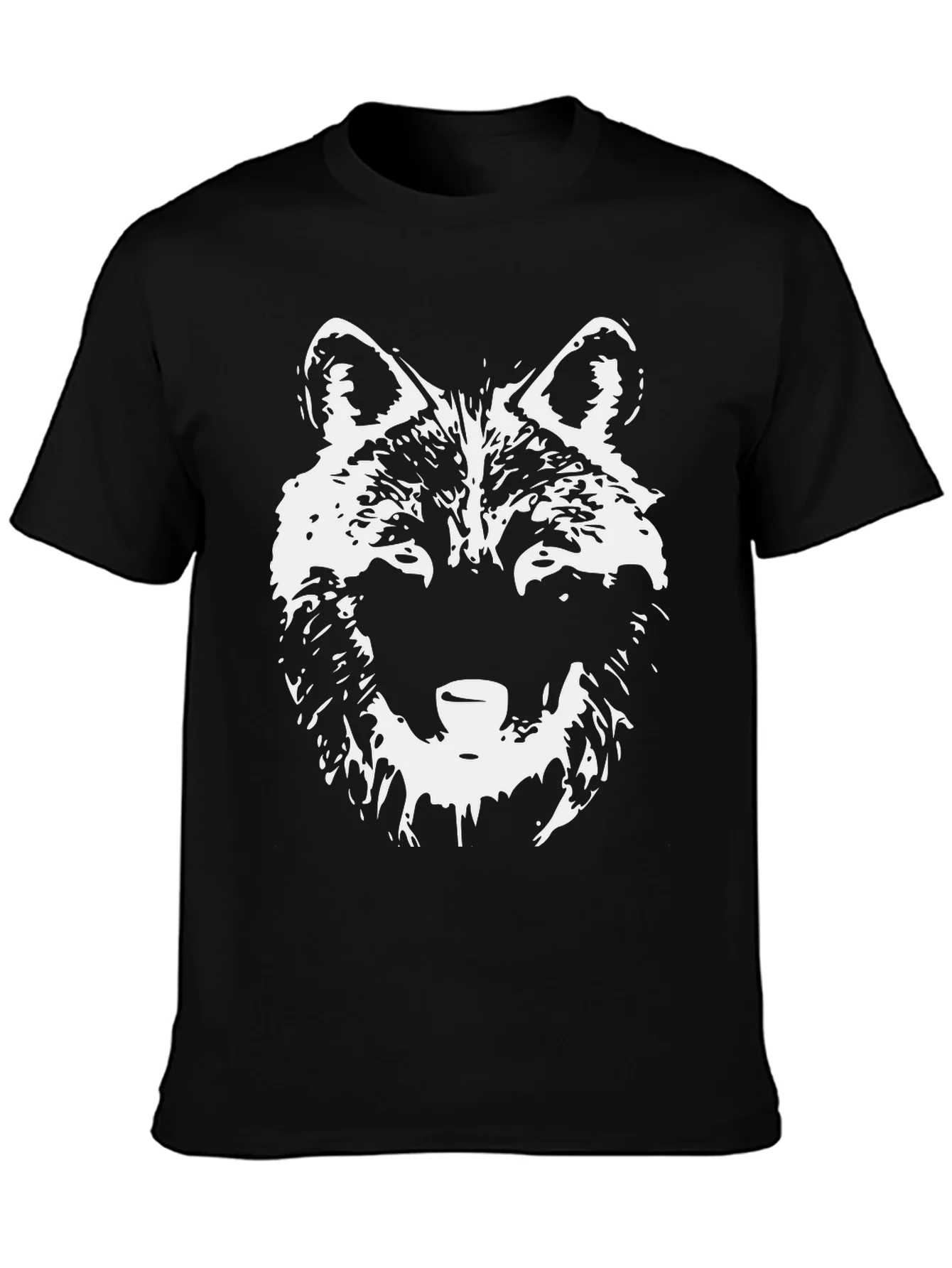 Rebbecca Wolf Graphic Tee - Black Crew Neck T-Shirt