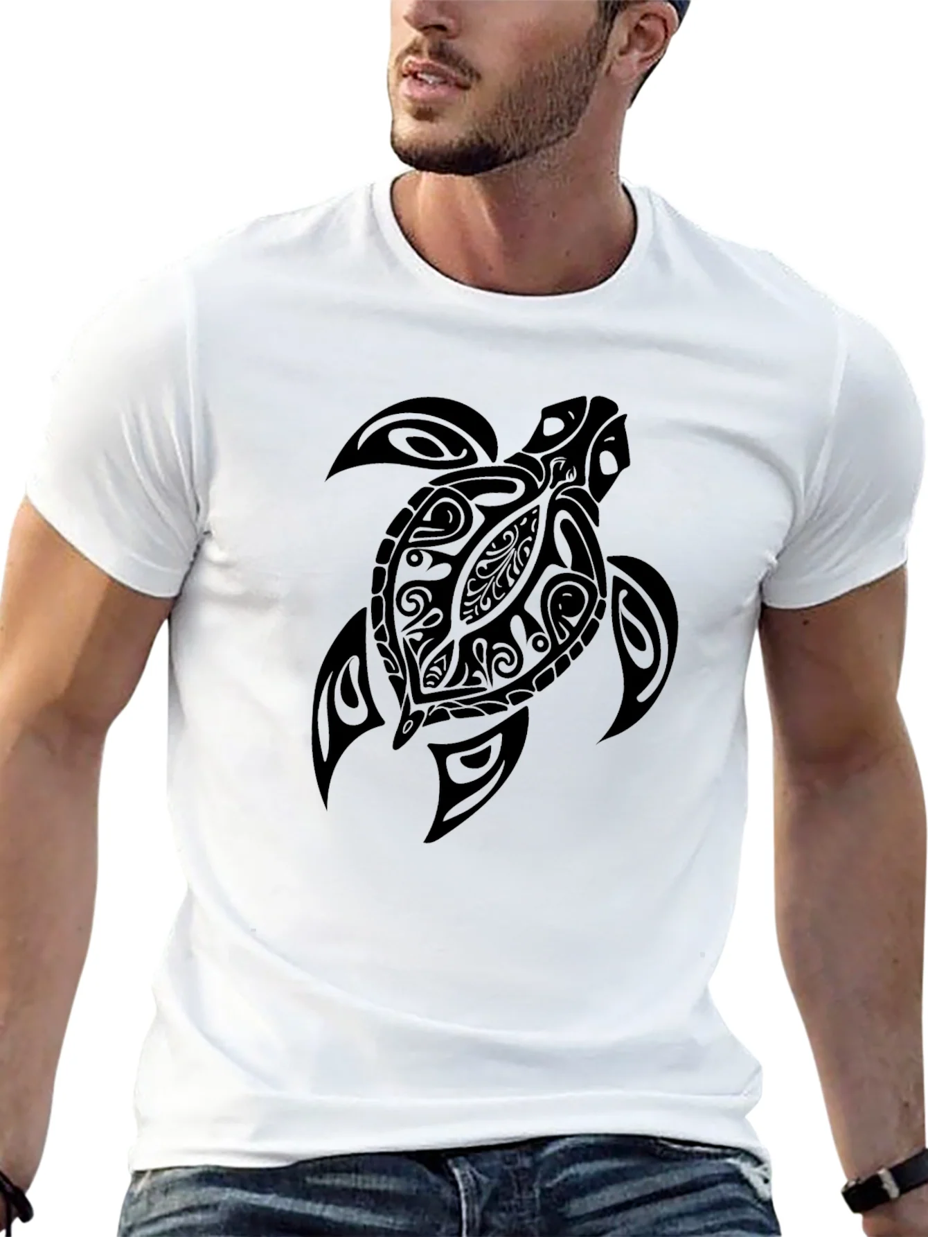 Rebbecca Mens Black Turtle Graphic Tee