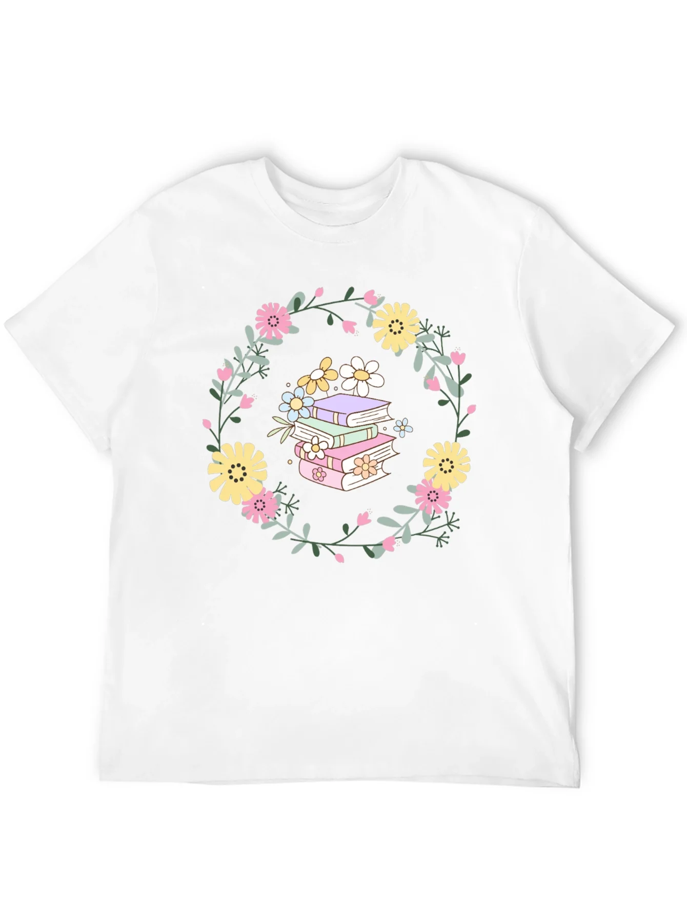 Rebbecca Floral Books T-Shirt