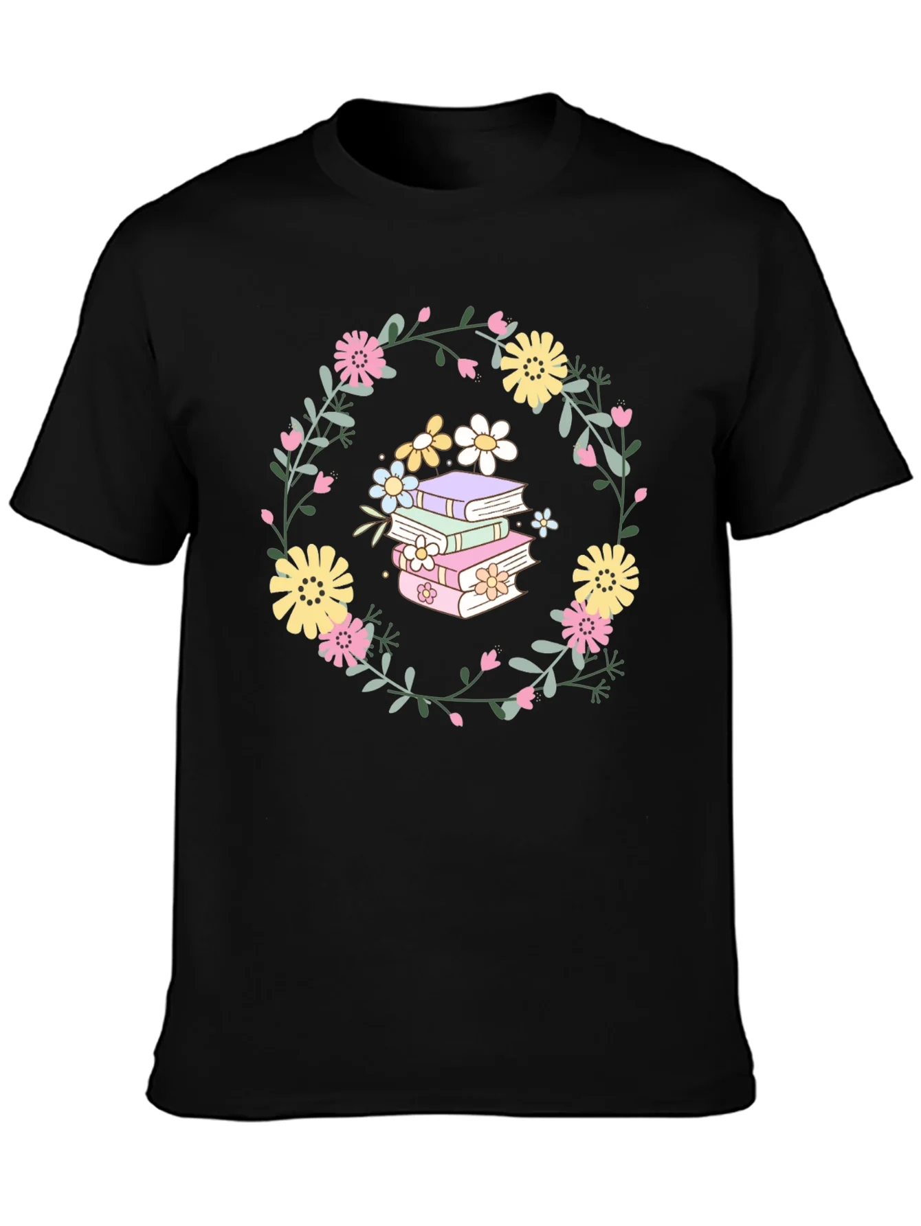 Rebbecca Floral Books T-Shirt