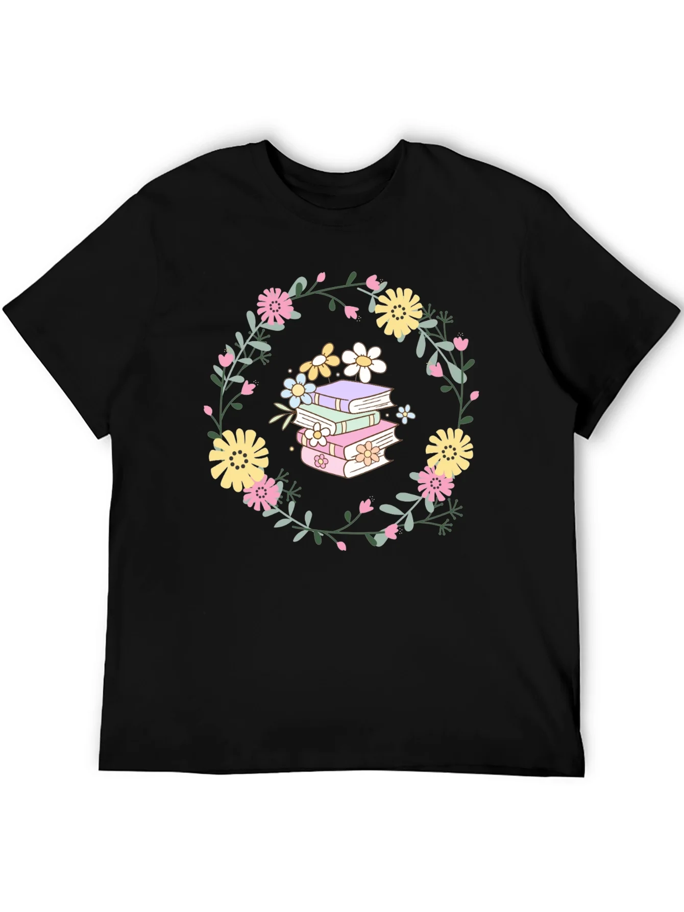Rebbecca Floral Books T-Shirt