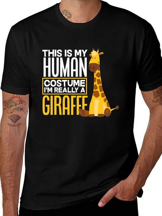 Rebbecca Human Costume Giraffe T-Shirt - Funny Animal Tee
