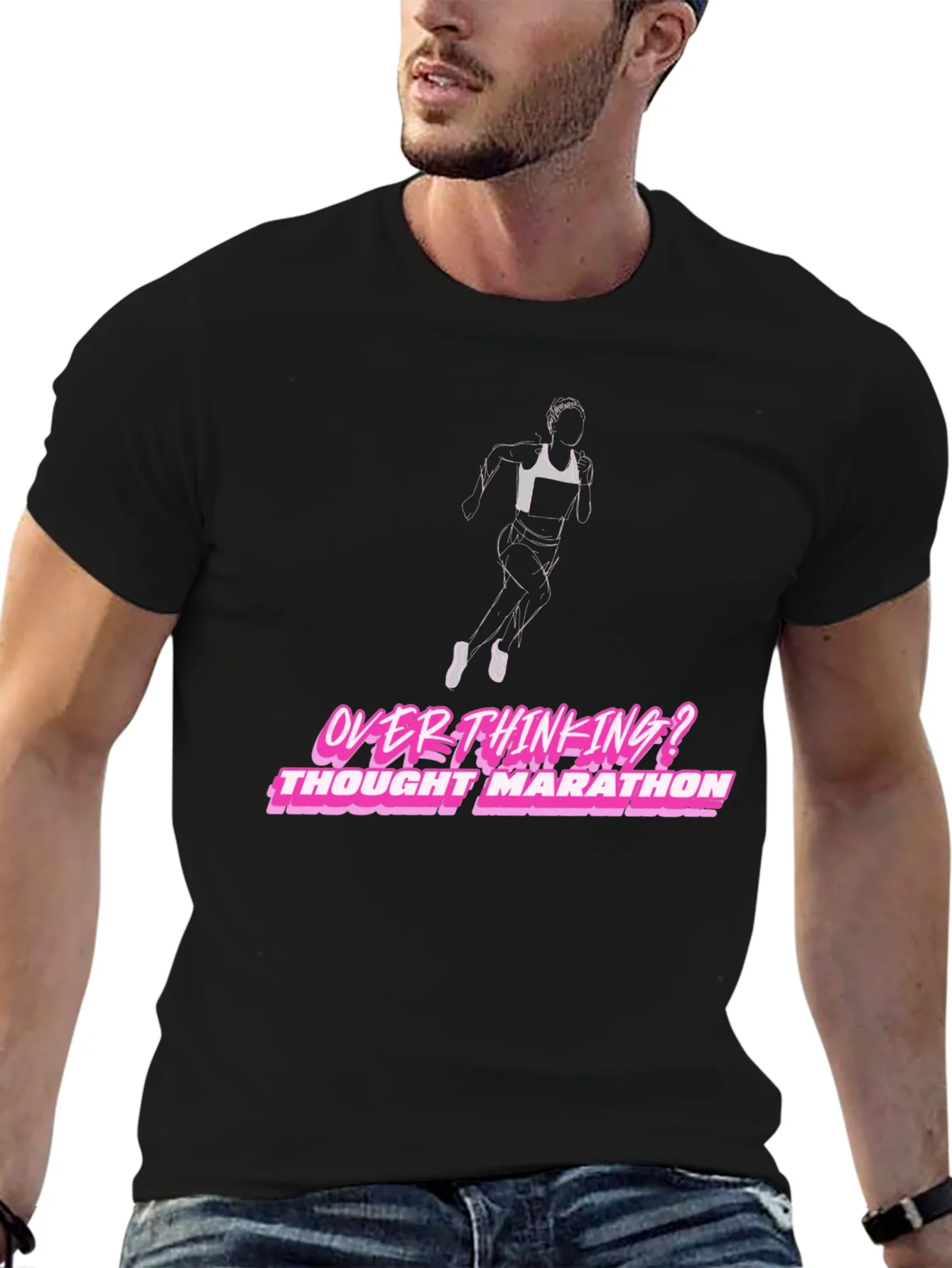 Rebbecca Overthinking Thought Marathon Graphic T-Shirt
