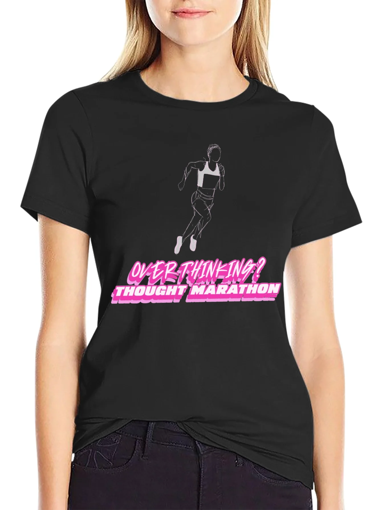 Rebbecca Overthinking Thought Marathon Graphic T-Shirt