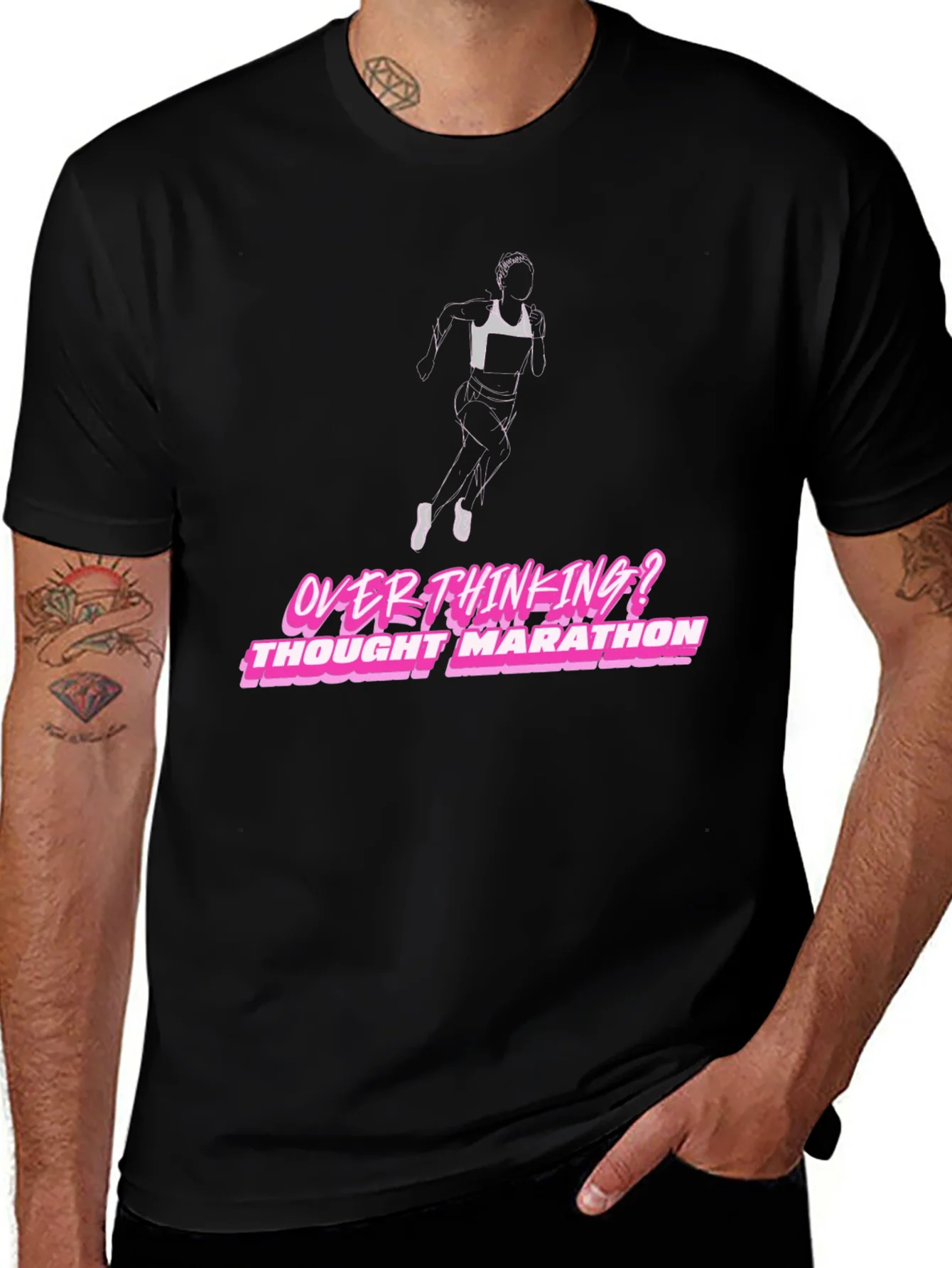 Rebbecca Overthinking Thought Marathon Graphic T-Shirt