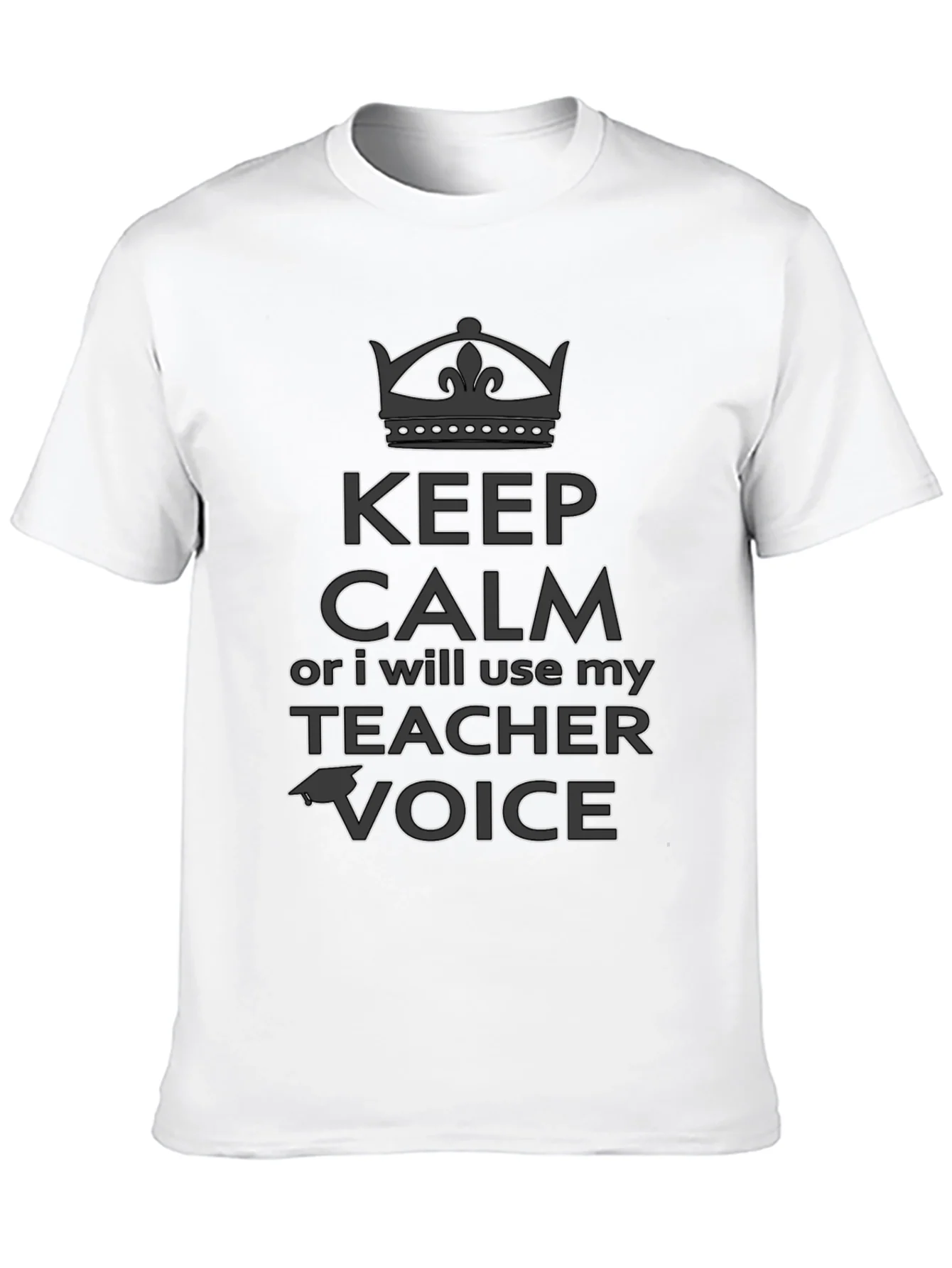 Camiseta Negra: Keep Calm Teacher