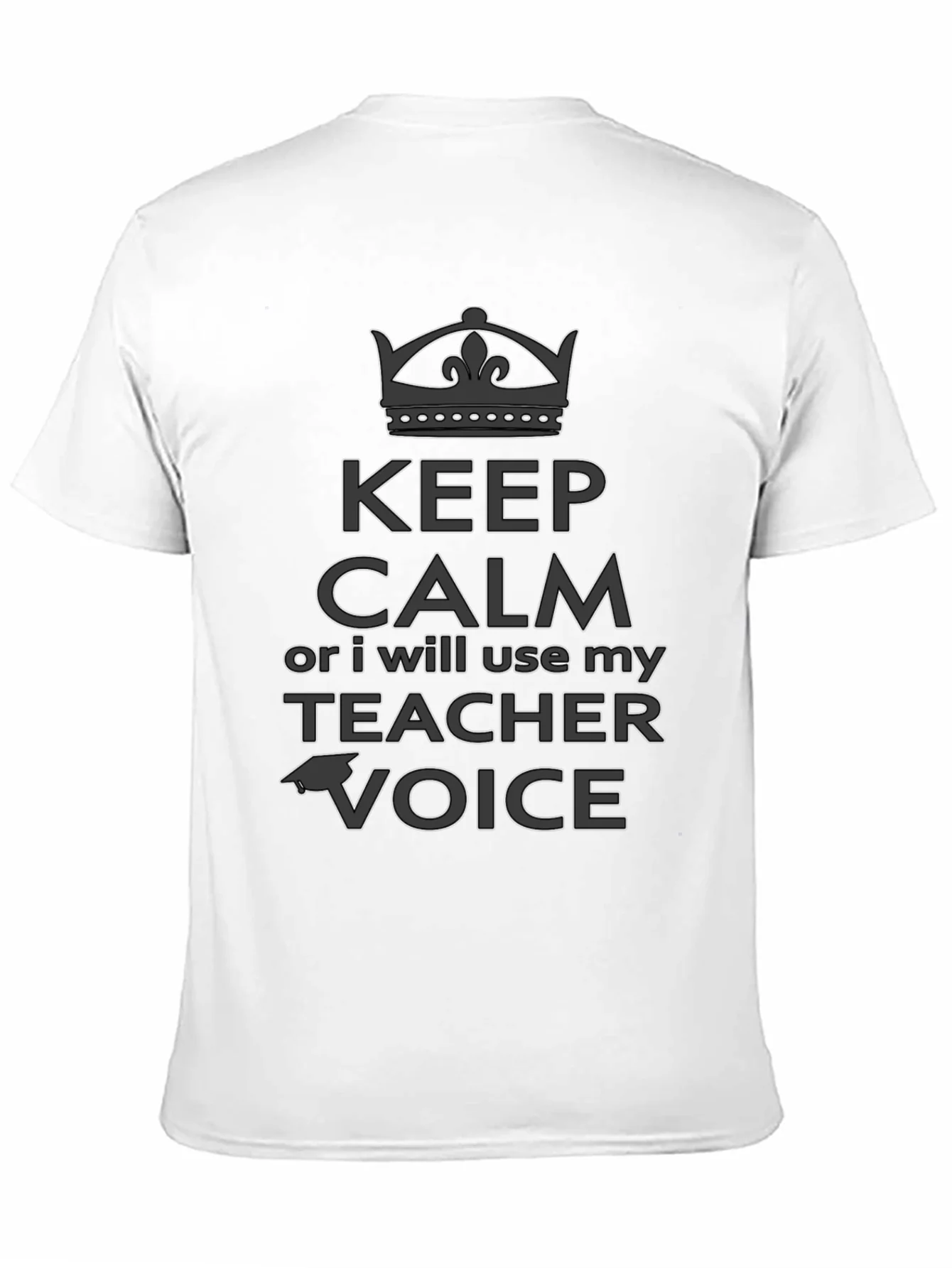 Camiseta Negra: Keep Calm Teacher