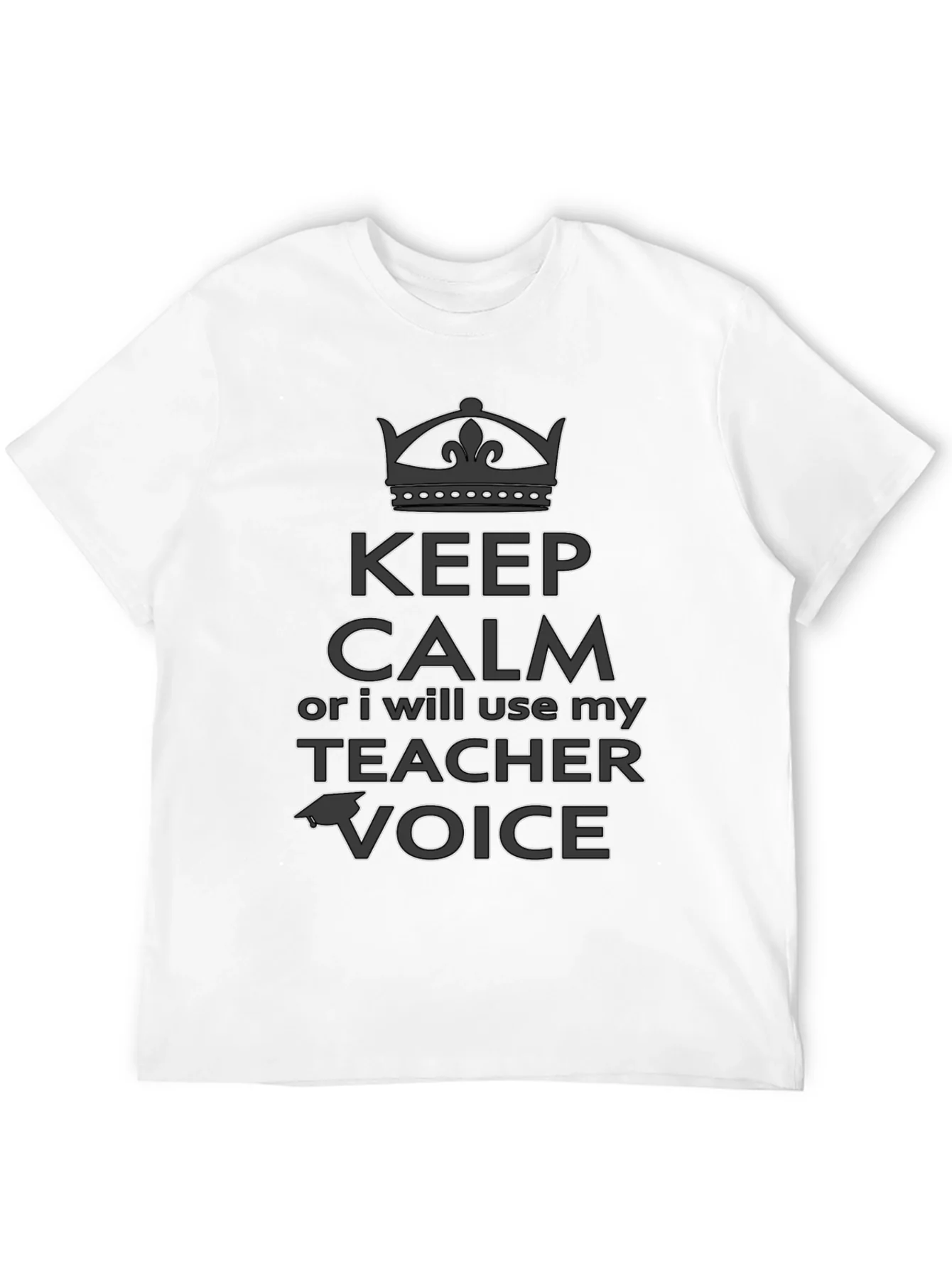 Camiseta Negra: Keep Calm Teacher