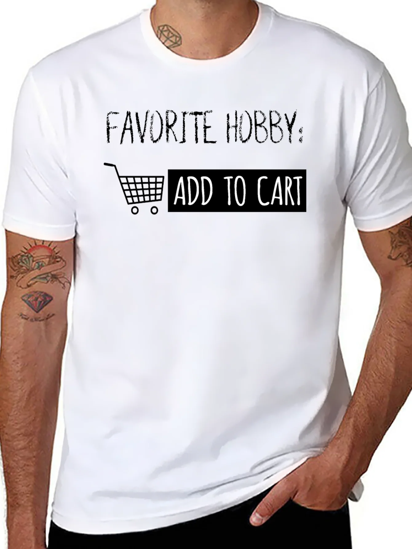 Camiseta Negra Favorite Hobby: Add to Cart