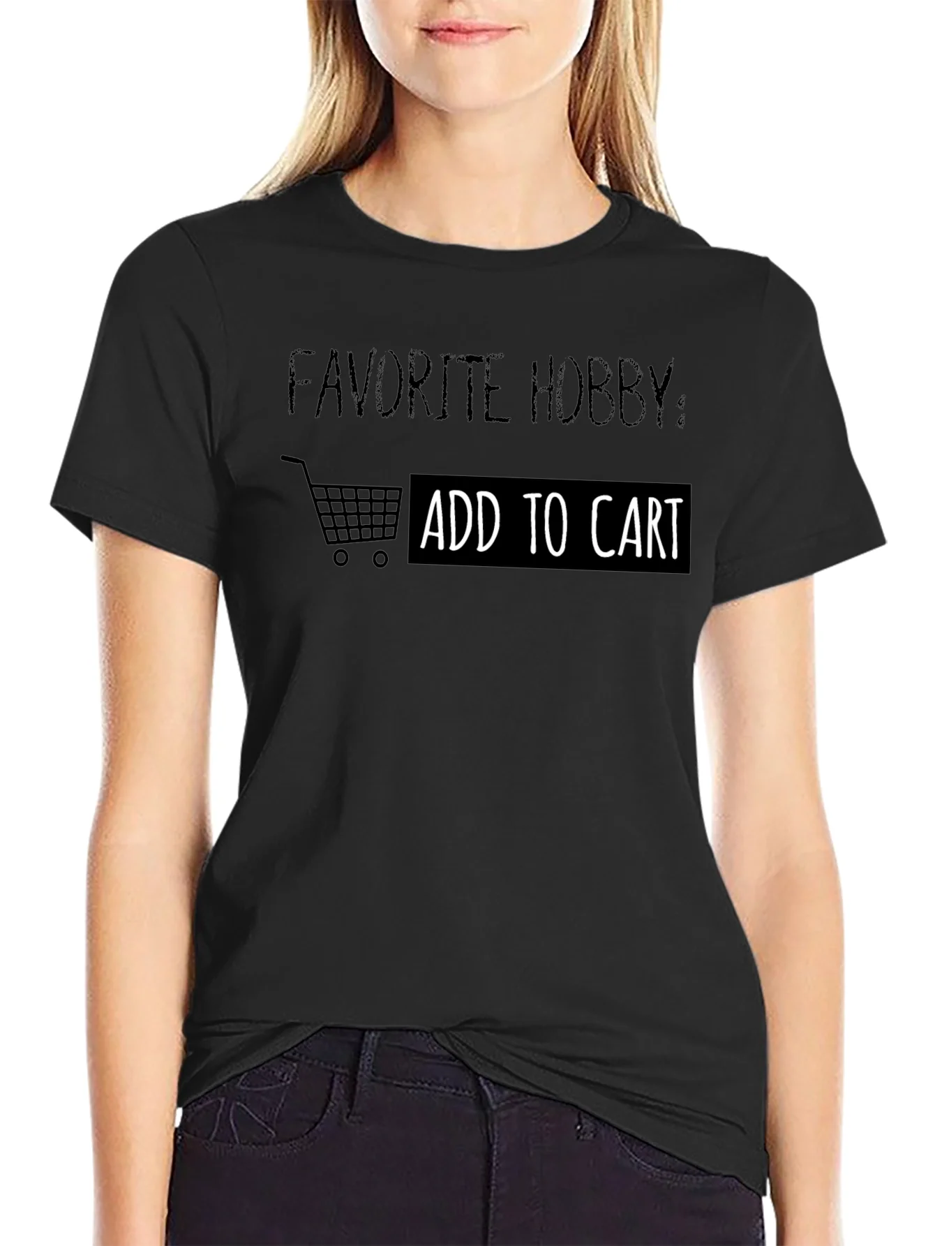 Camiseta Negra Favorite Hobby: Add to Cart