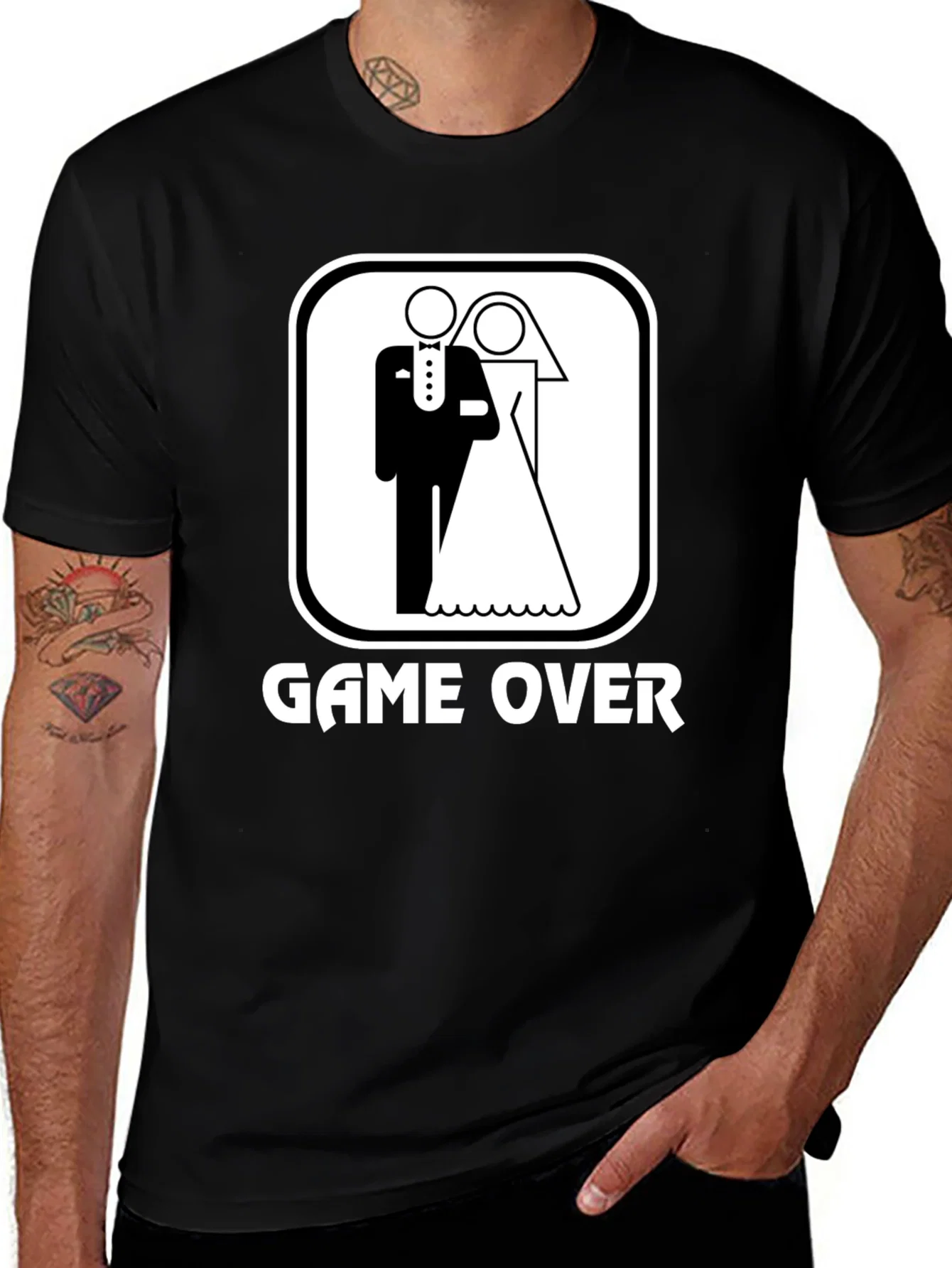Rebbecca Game Over Wedding Graphic T-Shirt