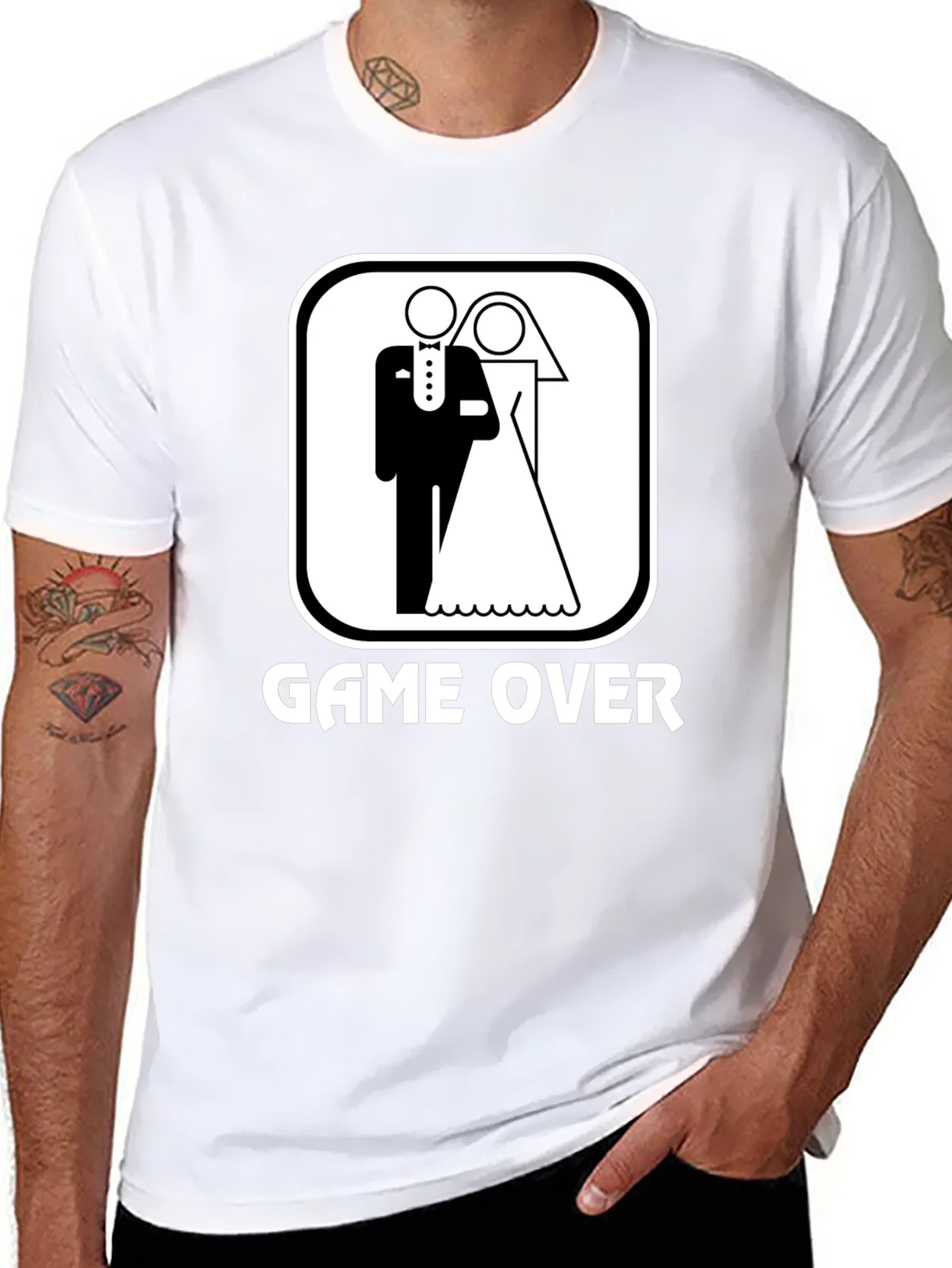Rebbecca Game Over Wedding Graphic T-Shirt