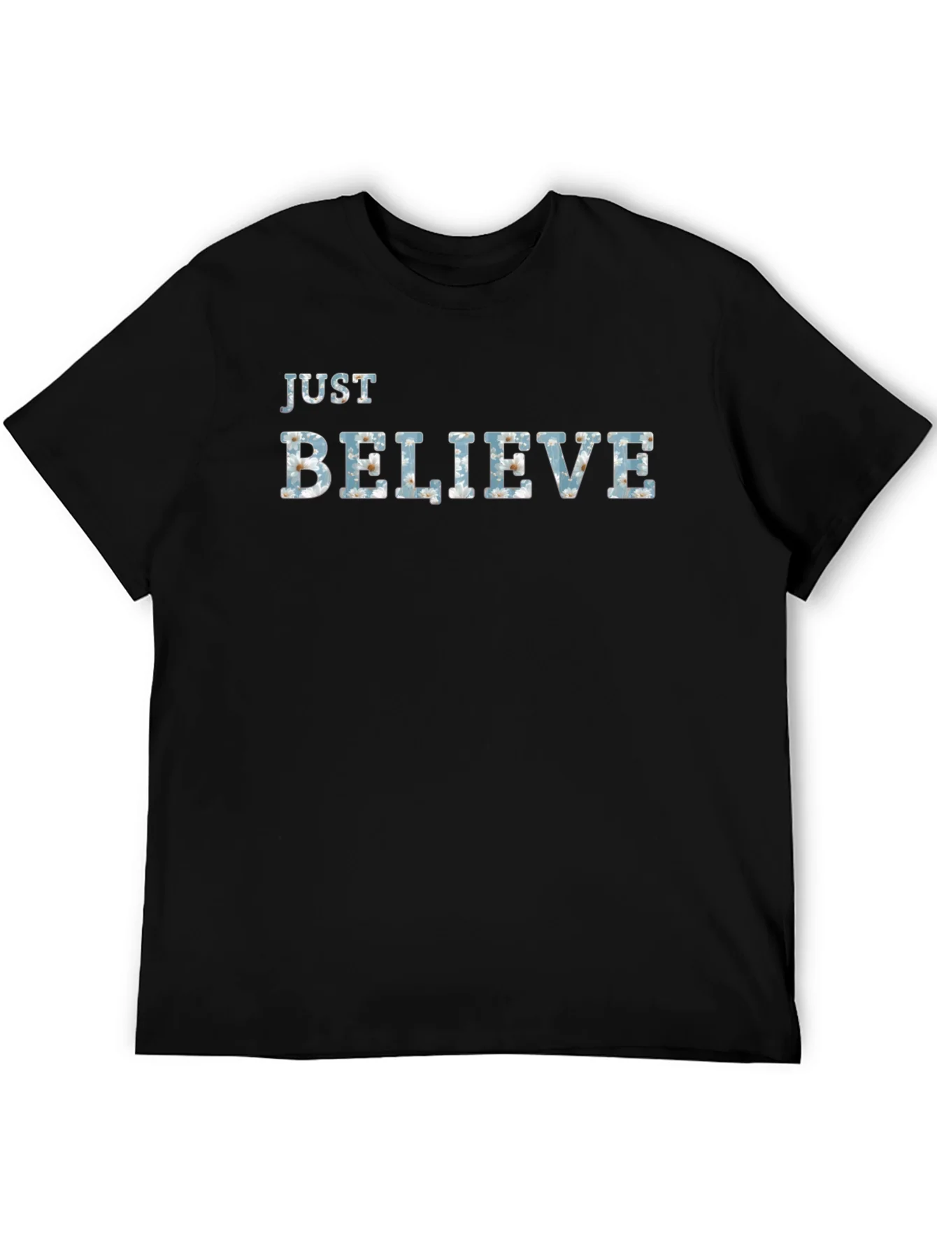 Rebbecca Just Believe Graphic Tee - Mens Black T-Shirt